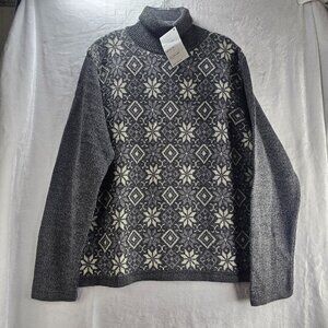 Magic Line Gray Char Women Sweater Size XL Made In Italy Pullover Turtle Neck